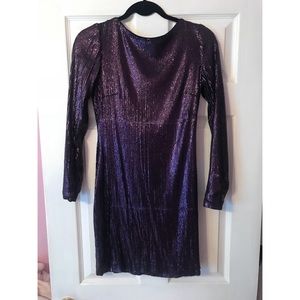 Aqua Bloomingdales Sequin Homecoming dress Prom